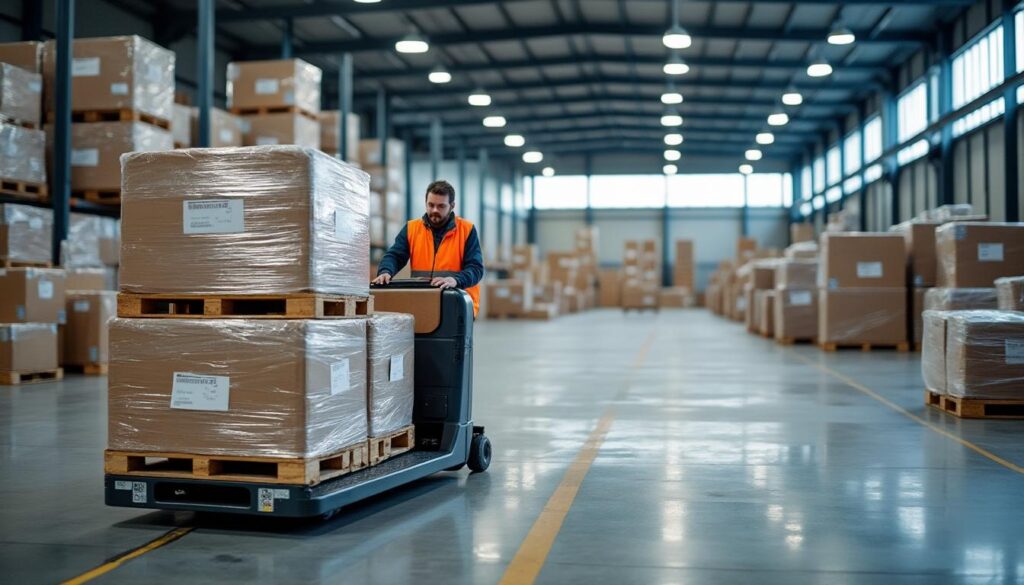 L’acheminement des marchandises palettes via convoyeur logistique