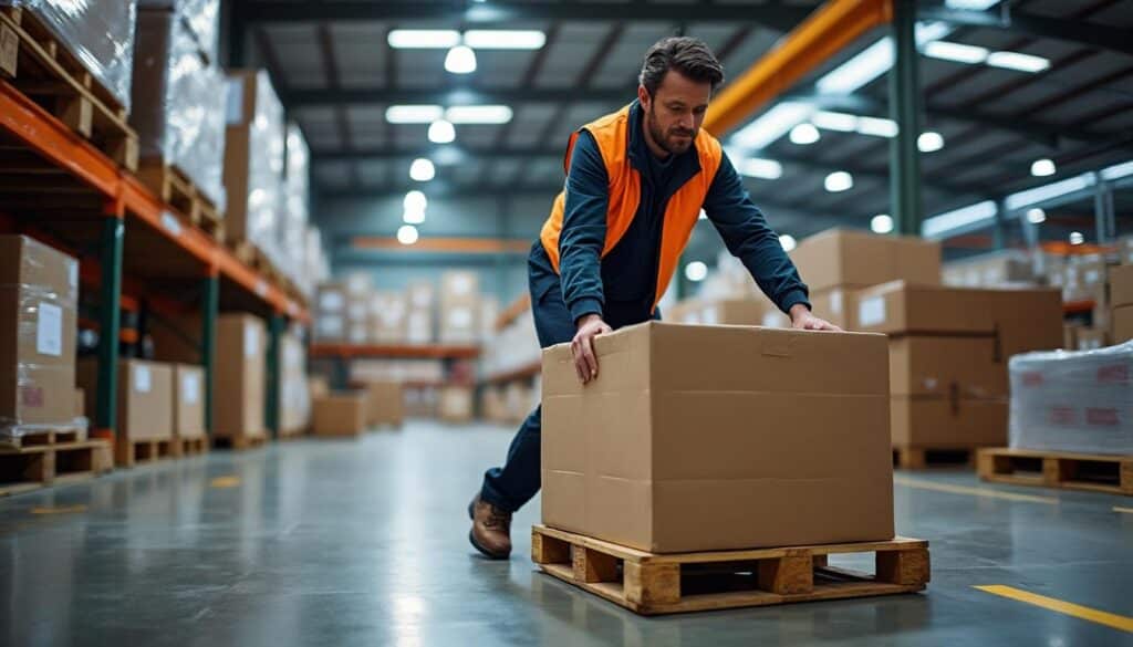 Sécurité lors de la manutention des marchandises grâce à la palettisation en entreposage