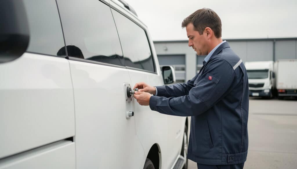 Serrure antivol pour camion et utilitaire professionnel